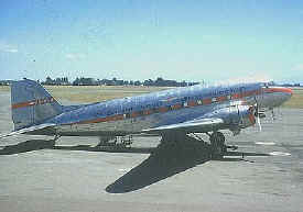 Douglas DC-3 ZK-BEU in 1950s livery